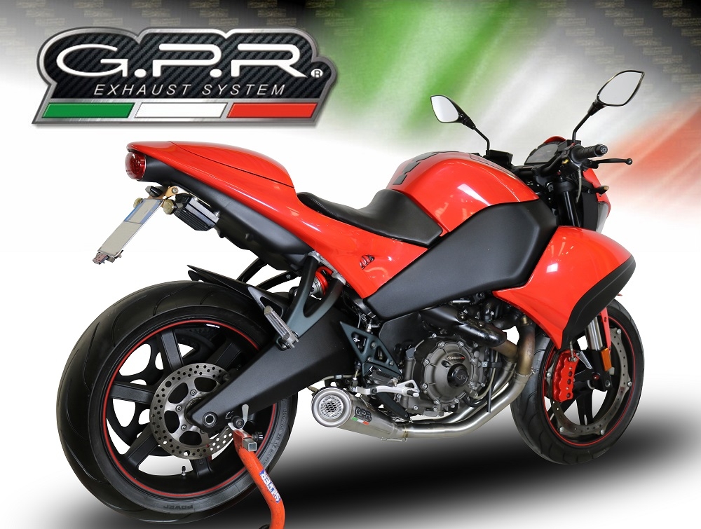 Exhaust compatible with Buell 1125 R -CR 2005-2009, Powercone Evo, Mid-Full system exhaust including removable db killer 