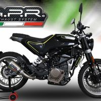 GPR exhaust compatible with  Husqvarna Vitpilen 401 2018-2019, New Grand Prix Evo Titanium, Slip-on exhaust including removable db killer and link pipe, not EPA-compliant 