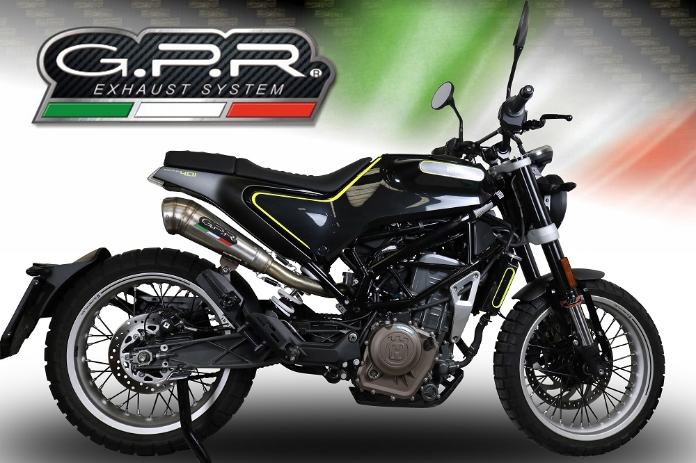 GPR exhaust compatible with Husqvarna Svartpilen 401 2018-2019, Powercone Evo, Homologated legal Mid-full system exhaust, including removable db killer and catalyst  