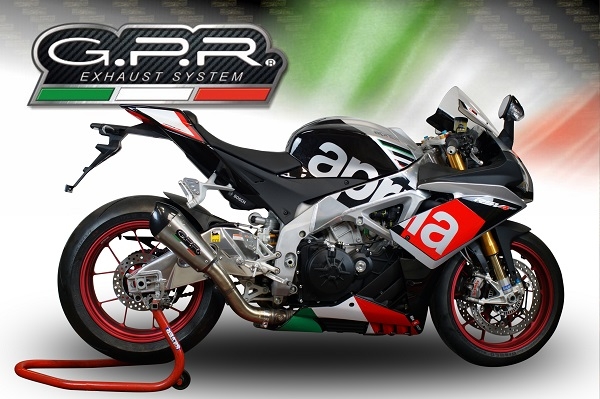 GPR exhaust compatible with  Aprilia Rsv4 1000 2015-2016, New Grand Prix Evo Titanium, Slip-on exhaust including link pipe 