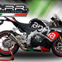 GPR exhaust compatible with  Aprilia Rsv4 1000 2015-2016, New Grand Prix Evo Titanium, Slip-on exhaust including link pipe 
