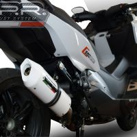 Exhaust compatible with Bmw C650 Sport 2016-2020, Albus Evo4, Slip-on exhaust including removable db killer and link pipe, EPA-compliant 