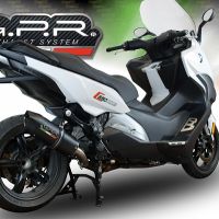 Exhaust compatible with Bmw C650 Sport 2016-2020, Furore Evo4 Nero, Slip-on exhaust including removable db killer and link pipe, EPA-compliant 