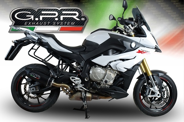 Exhaust compatible with Bmw S1000XR 2017-2019, Furore Evo4 Nero, Slip-on exhaust including removable db killer and link pipe, EPA-compliant 