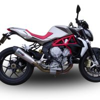 GPR exhaust compatible with  Mv Agusta Brutale 800 2017-2020, New Grand Prix Evo Titanium, Slip-on exhaust including link pipe and removable db killer 