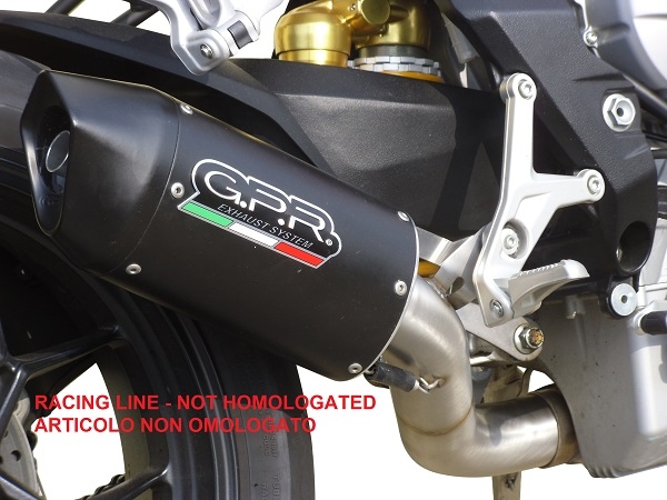 Exhaust compatible with Mv Agusta Brutale 800 2017-2020, Furore Evo4 Nero, Slip-on exhaust including link pipe and removable db killer 