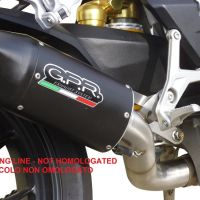 Exhaust compatible with Mv Agusta Brutale 800 2017-2020, Furore Evo4 Nero, Slip-on exhaust including link pipe and removable db killer 