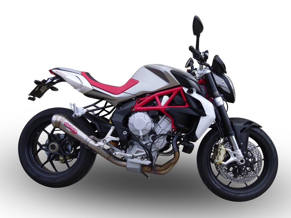 Exhaust compatible with Mv Agusta Brutale 800 Dragster 2017-2020, Powercone Evo, Slip-on exhaust including link pipe and removable db killer 