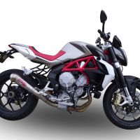 Exhaust compatible with Mv Agusta Brutale 800 Dragster 2017-2020, Powercone Evo, Slip-on exhaust including link pipe and removable db killer 