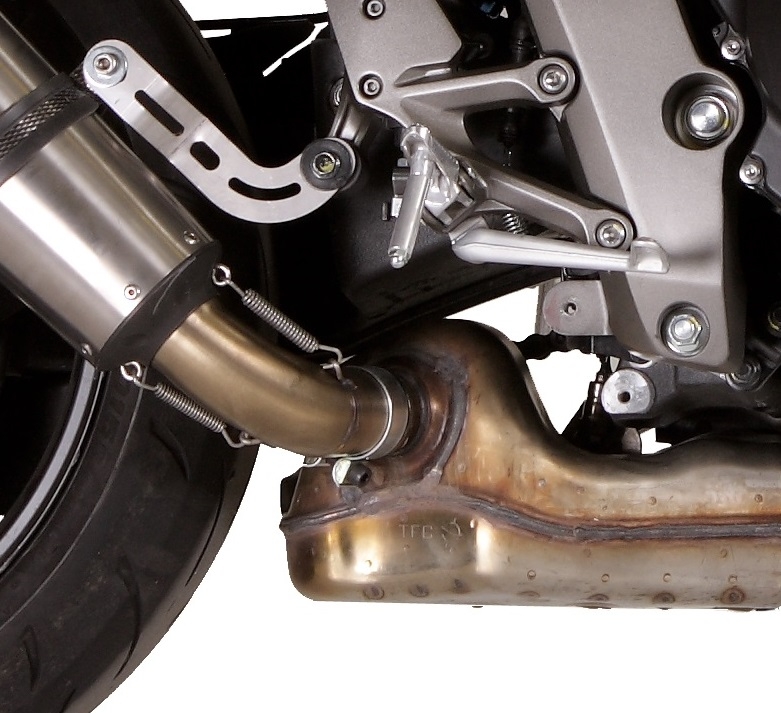 Exhaust compatible with Honda CB1000R 2008-2014, Satinox , Slip-on exhaust including removable db killer and link pipe, EPA-compliant 