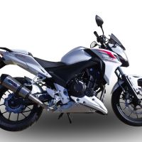 GPR exhaust compatible with  Honda CB500F 2013-2015, New Grand Prix Evo Titanium, Slip-on exhaust including removable db killer and link pipe, EPA-compliant 