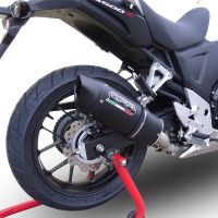 Exhaust compatible with Honda CB400X 2019-2025, Furore Evo4 Nero, Slip-on exhaust including removable db killer and link pipe, EPA-compliant 