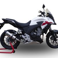GPR exhaust compatible with  Honda CB500X 2013-2015, New Grand Prix Evo Titanium, Slip-on exhaust including removable db killer and link pipe, EPA-compliant 