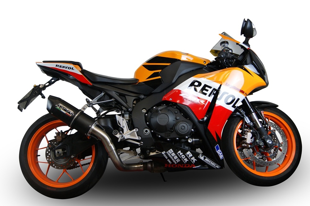 Exhaust compatible with Honda CBR1000RR 2014-2016, Furore Poppy, Slip-on exhaust including removable db killer and link pipe, EPA-compliant 