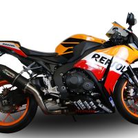 Exhaust compatible with Honda CBR1000RR 2014-2016, Furore Poppy, Slip-on exhaust including removable db killer and link pipe, EPA-compliant 