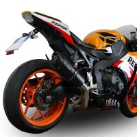 Exhaust compatible with Honda CBR1000RR 2014-2016, Furore Nero, Slip-on exhaust including removable db killer and link pipe, EPA-compliant 