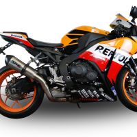 Exhaust compatible with Honda CBR1000RR 2014-2016, M3 Black Titanium, Slip-on exhaust including link pipe 