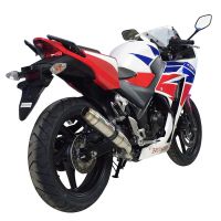 Exhaust compatible with Honda CBR300R 2014-2016, Deeptone Inox, Slip-on exhaust including link pipe 
