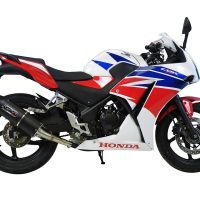 Exhaust compatible with Honda CBR300R 2014-2016, Furore Nero, Slip-on exhaust including removable db killer and link pipe, not EPA-compliant 