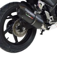 Exhaust compatible with Honda CBR300R 2014-2016, Furore Nero, Slip-on exhaust including removable db killer and link pipe, not EPA-compliant 