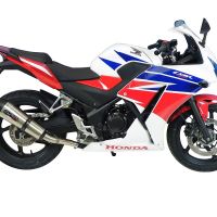 GPR exhaust compatible with  Honda CBR300R 2014-2016, New Grand Prix Evo Titanium, Slip-on exhaust including link pipe 
