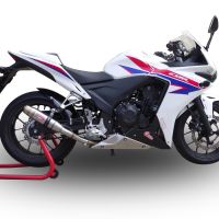 Exhaust compatible with Honda CBR500R 2023-2024, Deeptone Inox, Slip-on exhaust including removable db killer and link pipe, EPA-compliant 