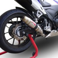 Exhaust compatible with Honda CBR500R 2023-2024, Deeptone Inox, Slip-on exhaust including removable db killer and link pipe, EPA-compliant 