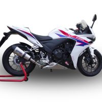 GPR exhaust compatible with  Honda CBR500R 2012-2016, New Grand Prix Evo Titanium, Slip-on exhaust including link pipe 