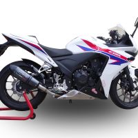 GPR exhaust compatible with  Honda CBR500R 2023-2024, New Grand Prix Evo Poppy, Slip-on exhaust including removable db killer and link pipe, EPA-compliant 
