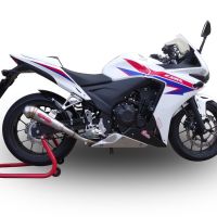 Exhaust compatible with Honda CBR500R 2012-2016, Powercone Evo, Slip-on exhaust including removable db killer and link pipe, EPA-compliant 