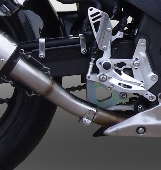 Exhaust compatible with Honda CBR500R 2023-2024, Albus Evo4, Slip-on exhaust including removable db killer and link pipe, EPA-compliant 