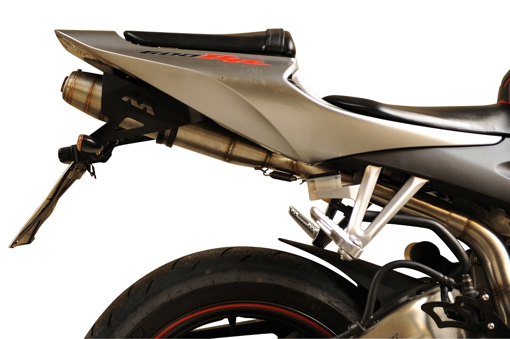 Exhaust compatible with Honda CBR600RR 2005-2006, Deeptone Inox, Slip-on exhaust including removable db killer and link pipe, not EPA-compliant 