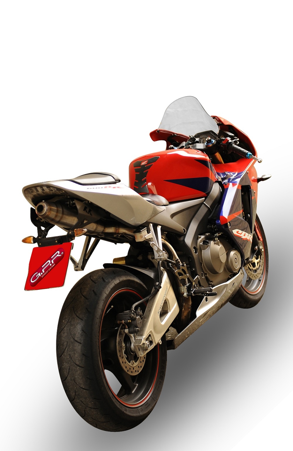 Exhaust compatible with Honda CBR600RR 2005-2006, Deeptone Inox, Slip-on exhaust including removable db killer and link pipe, not EPA-compliant 