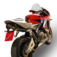 Exhaust compatible with Honda CBR600RR 2005-2006, Deeptone Inox, Slip-on exhaust including removable db killer and link pipe, not EPA-compliant 