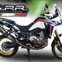 GPR exhaust compatible with  Honda CRF1000L Africa Twin 2015-2017, New Grand Prix Evo Titanium, Slip-on exhaust including removable db killer and link pipe, EPA-compliant 