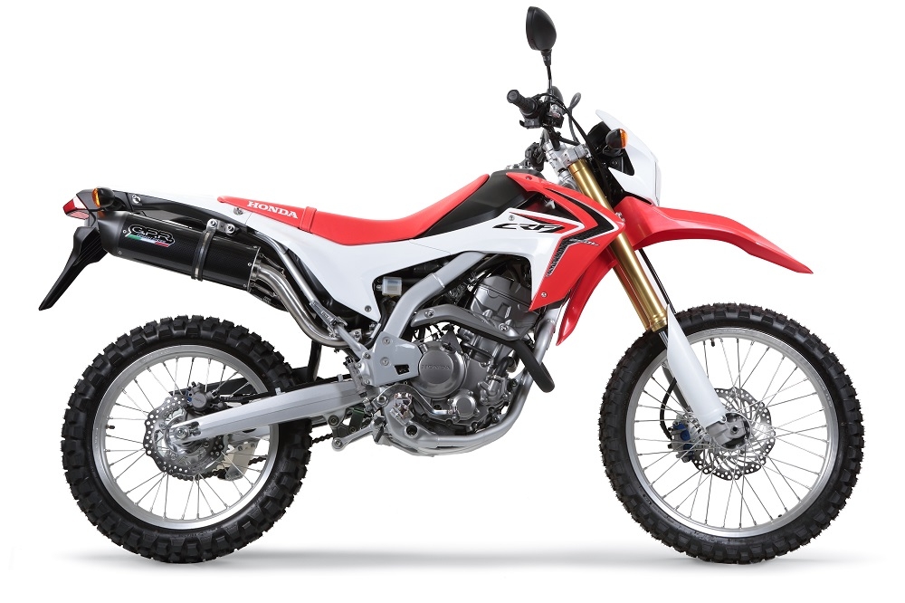 Exhaust compatible with Honda CRF250L / Rally 2017-2020, Furore Evo4 Nero, Slip-on exhaust including link pipe and removable db killer 