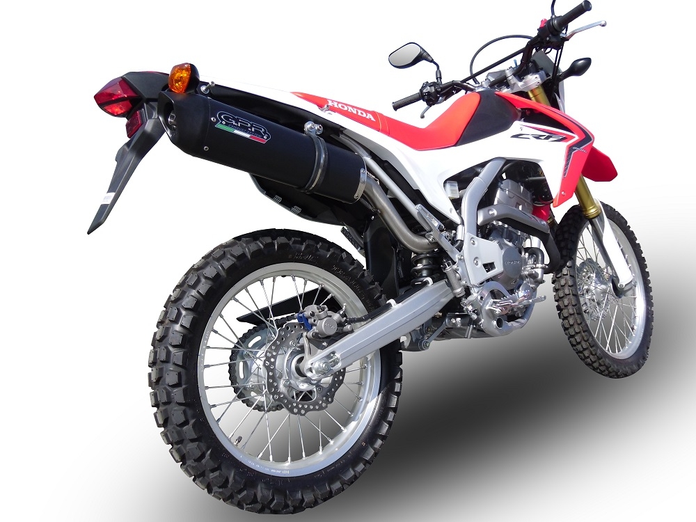 Exhaust compatible with Honda CRF250L / Rally 2017-2020, Furore Evo4 Nero, Slip-on exhaust including link pipe and removable db killer 