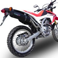 Exhaust compatible with Honda CRF250L / Rally 2017-2020, Furore Evo4 Nero, Slip-on exhaust including link pipe and removable db killer 