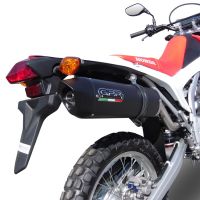 Exhaust compatible with Honda CRF250L / Rally 2017-2020, Furore Evo4 Nero, Slip-on exhaust including link pipe and removable db killer 