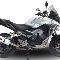 Exhaust compatible with Honda Crossrunner 800 VFR800X 2017-2020, Albus Evo4, Slip-on exhaust including removable db killer and link pipe, EPA-compliant 