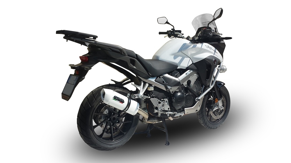Exhaust compatible with Honda Crossrunner 800 VFR800X 2017-2020, Albus Evo4, Slip-on exhaust including removable db killer and link pipe, EPA-compliant 