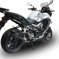 Exhaust compatible with Honda Crossrunner 800 VFR800X 2017-2020, Furore Evo4 Nero, Slip-on exhaust including removable db killer and link pipe, EPA-compliant 