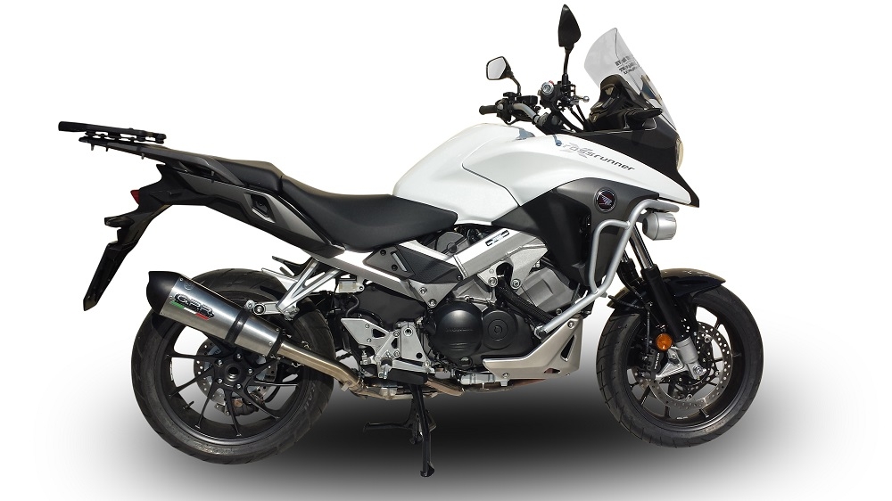 GPR exhaust compatible with  Honda Crossrunner 800 VFR800X 2017-2020, New Grand Prix Evo Titanium, Slip-on exhaust including removable db killer and link pipe, EPA-compliant 