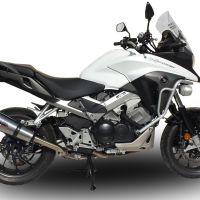 GPR exhaust compatible with  Honda Crossrunner 800 VFR800X 2017-2020, New Grand Prix Evo Titanium, Slip-on exhaust including removable db killer and link pipe, EPA-compliant 