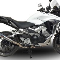 Exhaust compatible with Honda Crossrunner 800 VFR800X 2017-2020, Powercone Evo, Slip-on exhaust including removable db killer and link pipe, EPA-compliant 