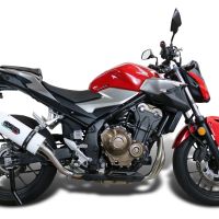 Exhaust compatible with Honda CB500F 2021-2025, Albus Evo4, Slip-on exhaust including removable db killer and link pipe, EPA-compliant 