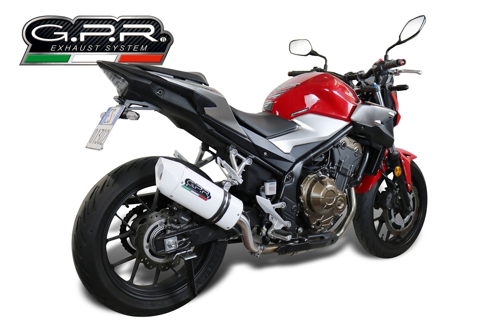 Exhaust compatible with Honda CB500F 2021-2025, Albus Evo4, Slip-on exhaust including removable db killer and link pipe, EPA-compliant 