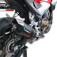Exhaust compatible with Honda CB500F 2019-2020, Furore Evo4 Nero, Slip-on exhaust including removable db killer and link pipe, EPA-compliant 