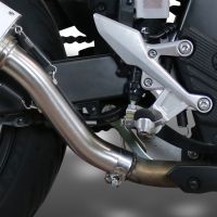 Exhaust compatible with Honda NX500 2024-2025, M3 Titanium Natural, Slip-on exhaust including removable db killer and link pipe, EPA-compliant 