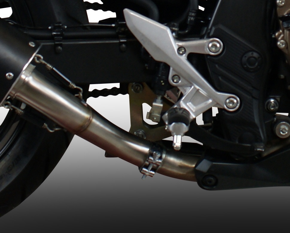 Exhaust compatible with Honda CB400X 2019-2025, Albus Evo4, Slip-on exhaust including removable db killer and link pipe, EPA-compliant 